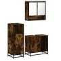 Set de muebles baño 3 pzas madera contrachapada roble ahumado by , Bathroom furniture - Ref: Foro24-3300997, Price: 218,45 €,...