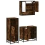 Set de muebles baño 3 pzas madera contrachapada roble ahumado by , Bathroom furniture - Ref: Foro24-3300997, Price: 218,45 €,...