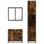 Set de muebles baño 3 pzas madera contrachapada roble ahumado de , Muebles de baño - Ref: Foro24-3301077, Precio: 304,16 €, D...