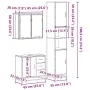 Set de muebles baño 3 pzas madera contrachapada roble ahumado de , Muebles de baño - Ref: Foro24-3301077, Precio: 304,16 €, D...
