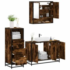 Set de muebles baño 3 pzas madera contrachapada roble ahumado von , Badezimmermöbel - Ref: Foro24-3301042, Preis: 242,10 €, R...