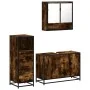 Set de muebles baño 3 pzas madera contrachapada roble ahumado de , Muebles de baño - Ref: Foro24-3301042, Precio: 241,44 €, D...