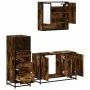 Set de muebles baño 3 pzas madera contrachapada roble ahumado de , Muebles de baño - Ref: Foro24-3301042, Precio: 241,44 €, D...