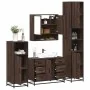 Set de muebles baño 4 pzas madera contrachapada roble marrón von , Badezimmermöbel - Ref: Foro24-3301234, Preis: 432,72 €, Ra...