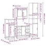 Set de muebles baño 4 pzas madera contrachapada roble marrón von , Badezimmermöbel - Ref: Foro24-3301234, Preis: 432,72 €, Ra...