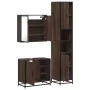Set de muebles baño 3 pzas madera contrachapada roble marrón by , Bathroom furniture - Ref: Foro24-3301089, Price: 262,58 €, ...