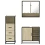Set de muebles de baño 3 pzas madera contrachapada roble Sonoma by , Bathroom furniture - Ref: Foro24-3301056, Price: 218,31 ...