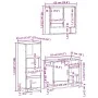 Set de muebles de baño 3 pzas madera contrachapada roble Sonoma by , Bathroom furniture - Ref: Foro24-3301056, Price: 218,31 ...