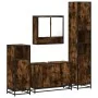 Set de muebles baño 4 pzas madera contrachapada roble ahumado by , Bathroom furniture - Ref: Foro24-3301222, Price: 419,47 €,...