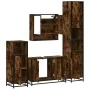 Set de muebles baño 4 pzas madera contrachapada roble ahumado by , Bathroom furniture - Ref: Foro24-3301222, Price: 419,47 €,...
