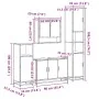 Set de muebles baño 4 pzas madera contrachapada roble ahumado by , Bathroom furniture - Ref: Foro24-3301222, Price: 419,47 €,...