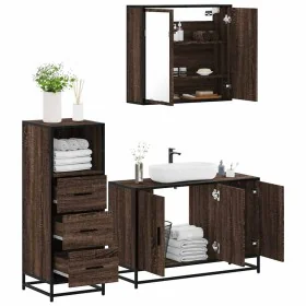 Set de muebles baño 3 pzas madera contrachapada roble marrón von , Badezimmermöbel - Ref: Foro24-3301014, Preis: 233,11 €, Ra...