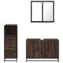Set de muebles baño 3 pzas madera contrachapada roble marrón de , Muebles de baño - Ref: Foro24-3301014, Precio: 233,07 €, De...