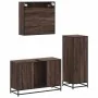 Set de muebles baño 3 pzas madera contrachapada roble marrón de , Muebles de baño - Ref: Foro24-3301014, Precio: 233,07 €, De...