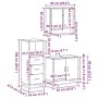 Juego de muebles de baño 3 pzas madera contrachapada negro von , Badezimmermöbel - Ref: Foro24-3301035, Preis: 227,92 €, Raba...