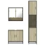 Set de muebles de baño 3 pzas madera contrachapada roble Sonoma von , Badezimmermöbel - Ref: Foro24-3301096, Preis: 278,51 €,...