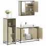 Set de muebles de baño 3 pzas madera contrachapada roble Sonoma von , Badezimmermöbel - Ref: Foro24-3300981, Preis: 212,26 €,...