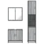 Set de muebles de baño 3 pzas madera contrachapada gris sonoma de , Muebles de baño - Ref: Foro24-3301068, Precio: 285,31 €, ...