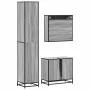 Set de muebles de baño 3 pzas madera contrachapada gris sonoma de , Muebles de baño - Ref: Foro24-3301068, Precio: 285,31 €, ...