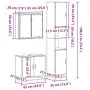 Set de muebles de baño 3 pzas madera contrachapada gris sonoma de , Muebles de baño - Ref: Foro24-3301068, Precio: 285,31 €, ...