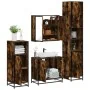 Set de muebles baño 4 pzas madera contrachapada roble ahumado de , Muebles de baño - Ref: Foro24-3301187, Precio: 330,75 €, D...