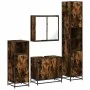 Set de muebles baño 4 pzas madera contrachapada roble ahumado de , Muebles de baño - Ref: Foro24-3301187, Precio: 330,75 €, D...
