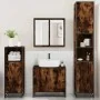 Set de muebles baño 4 pzas madera contrachapada roble ahumado de , Muebles de baño - Ref: Foro24-3301187, Precio: 330,75 €, D...