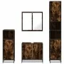 Set de muebles baño 4 pzas madera contrachapada roble ahumado de , Muebles de baño - Ref: Foro24-3301187, Precio: 330,75 €, D...