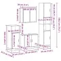 Set de muebles baño 4 pzas madera contrachapada roble ahumado de , Muebles de baño - Ref: Foro24-3301187, Precio: 330,75 €, D...