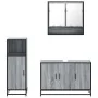 Set de muebles de baño 3 pzas madera contrachapada gris sonoma by , Bathroom furniture - Ref: Foro24-3300983, Price: 234,20 €...