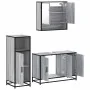 Set de muebles de baño 3 pzas madera contrachapada gris sonoma by , Bathroom furniture - Ref: Foro24-3300983, Price: 234,20 €...
