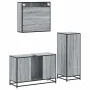 Set de muebles de baño 3 pzas madera contrachapada gris sonoma by , Bathroom furniture - Ref: Foro24-3300983, Price: 234,20 €...