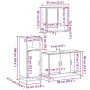 Set de muebles de baño 3 pzas madera contrachapada gris sonoma by , Bathroom furniture - Ref: Foro24-3300983, Price: 234,20 €...