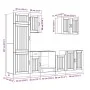 Mueble de cocina Kalmar negra 7 piezas madera contrachapada de , Armarios de cocina - Ref: Foro24-3314772, Precio: 568,00 €, ...