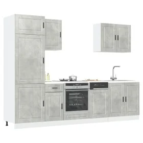 Mueble cocina Kalmar gris hormigón 7 pzas madera contrachapada von , Küchenschränke - Ref: Foro24-3314785, Preis: 558,31 €, R...