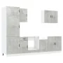 Mueble cocina Kalmar gris hormigón 7 pzas madera contrachapada by , Kitchen cabinets - Ref: Foro24-3314785, Price: 558,31 €, ...