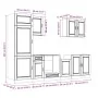 Mueble cocina Kalmar gris hormigón 7 pzas madera contrachapada by , Kitchen cabinets - Ref: Foro24-3314785, Price: 558,31 €, ...