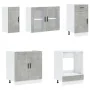 Mueble cocina Kalmar gris hormigón 8 pzas madera contrachapada von , Küchenschränke - Ref: Foro24-3314815, Preis: 601,06 €, R...
