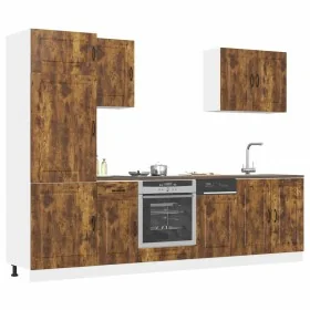 Mueble cocina Kalmar roble ahumado 7 pzas madera contrachapada by , Kitchen cabinets - Ref: Foro24-3314766, Price: 574,23 €, ...