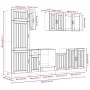 Mueble cocina Kalmar roble marrón 8 pzas madera contrachapada by , Kitchen cabinets - Ref: Foro24-3314808, Price: 618,06 €, D...