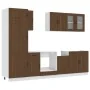 Mueble cocina Kalmar roble marrón 8 pzas madera contrachapada de , Armarios de cocina - Ref: Foro24-3314798, Precio: 620,90 €...
