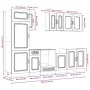 Mueble cocina Kalmar roble marrón 8 pzas madera contrachapada de , Armarios de cocina - Ref: Foro24-3314798, Precio: 620,90 €...