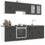 Mueble de cocina Kalmar negra 8 piezas madera contrachapada von , Küchenschränke - Ref: Foro24-3314822, Preis: 595,09 €, Raba...