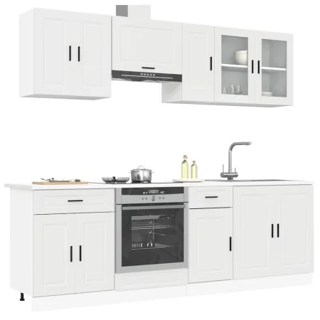 Mueble de cocina Kalmar blanco 8 piezas madera contrachapada von , Küchenschränke - Ref: Foro24-3314841, Preis: 553,31 €, Rab...