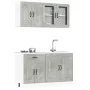 Mueble cocina Kalmar gris hormigón 4 pzas madera contrachapada de , Armarios de cocina - Ref: Foro24-3314855, Precio: 276,53 ...
