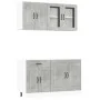Mueble cocina Kalmar gris hormigón 4 pzas madera contrachapada de , Armarios de cocina - Ref: Foro24-3314855, Precio: 276,53 ...