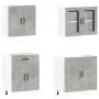 Mueble cocina Kalmar gris hormigón 4 pzas madera contrachapada de , Armarios de cocina - Ref: Foro24-3314855, Precio: 276,53 ...