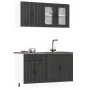 Mueble de cocina Kalmar negra 4 piezas madera contrachapada de , Armarios de cocina - Ref: Foro24-3314862, Precio: 306,24 €, ...