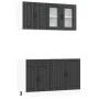 Mueble de cocina Kalmar negra 4 piezas madera contrachapada de , Armarios de cocina - Ref: Foro24-3314862, Precio: 306,24 €, ...