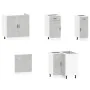Mueble cocina Porto gris hormigón 11 pzas madera contrachapada de , Armarios de cocina - Ref: Foro24-3314965, Precio: 668,62 ...